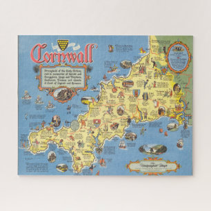 Quebra-cabeça Mapa da Cornualha, Inglaterra