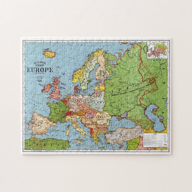 Quebra-cabeça Mapa da Europa (Horizontal)