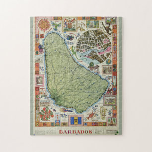 Quebra-cabeça Mapa da ilha de Barbados