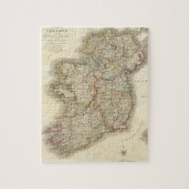 Quebra-cabeça Mapa da Irlanda (Vertical)