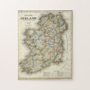 Quebra-cabeça Mapa da Irlanda - Mapa Histórico do Eire Erin Irla