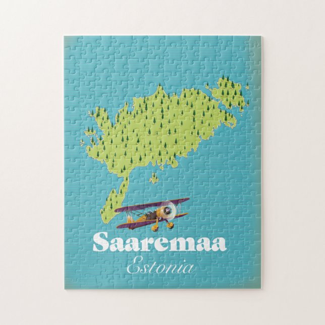 Quebra-cabeça Mapa da Saaremaa Estônia  (Vertical)