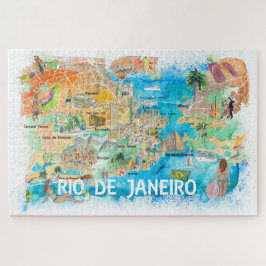 Quebra-cabeça Mapa da Viagem do Rio de Janeiro