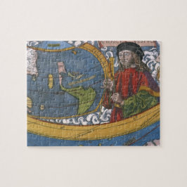 Quebra-cabeça Mapa das Américas com o Explorer Amerigo Vespucci