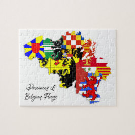 Quebra-cabeça Mapa das Bandeiras das províncias belgas, Bélgica,