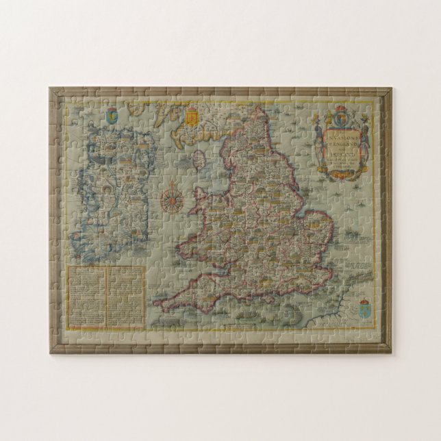 Quebra-cabeça Mapa das invasões de Inglaterra & de Ireland (Horizontal)
