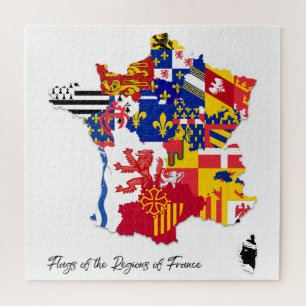 Quebra-cabeça Mapa das Regiões Francesas, França, Educação