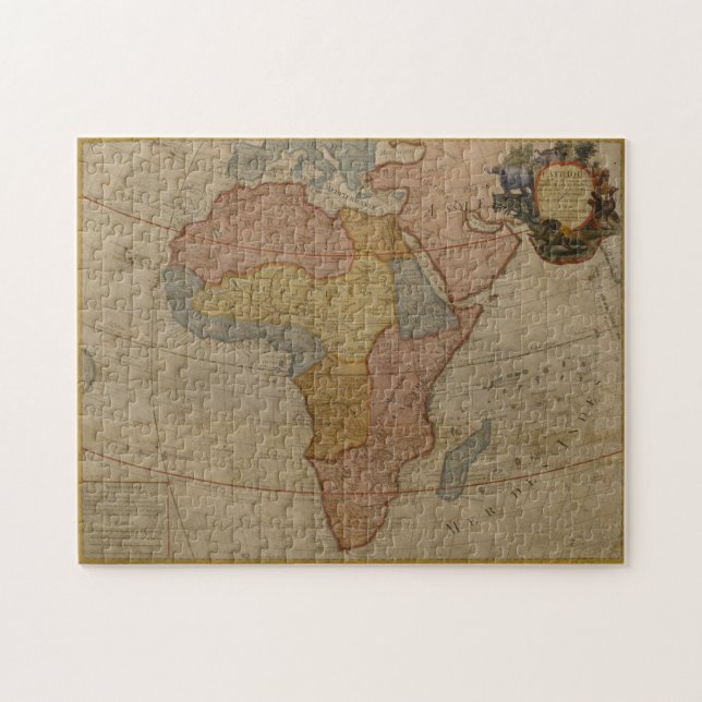 Quebra-cabeça Mapa de África | 1700 (Horizontal)