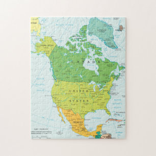 Quebra-cabeça Mapa de America do Norte