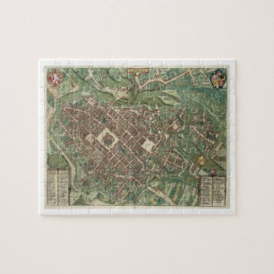 Quebra-cabeça Mapa de Bratislava, 'de Civitates Orbis Terrarum