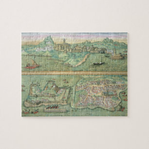 Quebra-cabeça Mapa de Candia e de Corfu, 'de Civitates Orbis Ter