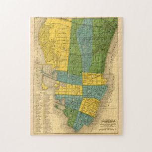 Quebra-cabeça Mapa de Charleston SC (1883)