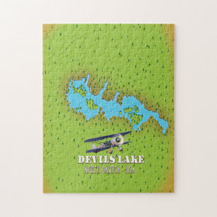 Quebra-cabeça Mapa de Devi's Lake North Dakota USA