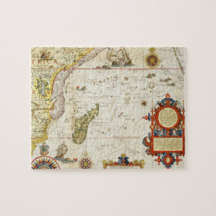 Quebra-cabeça Mapa de East Africa e de Madagascar, 1596 (colo da