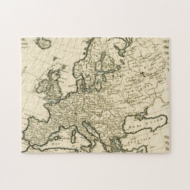 Quebra-cabeça Mapa de Europa por Guilherme Raynal (Horizontal)