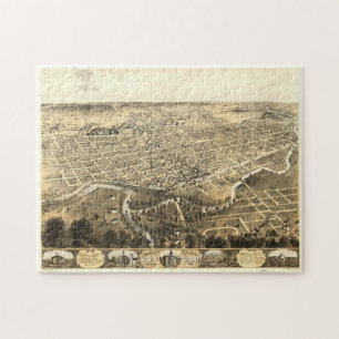 Quebra-cabeça Mapa de Fort Wayne Indiana (1868)