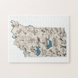 Quebra-cabeça Mapa de Imagens de Vintage Hoosier em Indiana