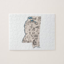 Mapa de Imagens de Vintagem em Forma de Contorno d