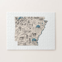 Mapa de Imagens do Arkansas em Forma de Arkansas