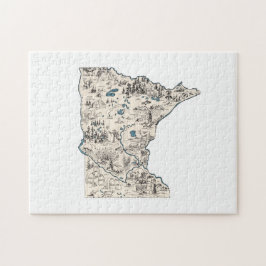 Quebra-cabeça Mapa de Imagens do Minnesotan em Minnesota