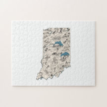 Mapa de Imagens Vintage em Indiana