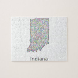 Quebra-cabeça Mapa de Indiana