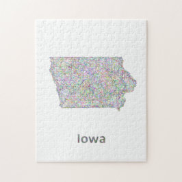 Quebra-cabeça Mapa de Iowa