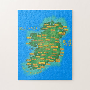 Quebra-cabeça Mapa de Ireland