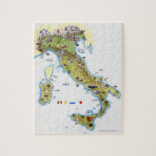 Quebra-cabeça Mapa de Italia