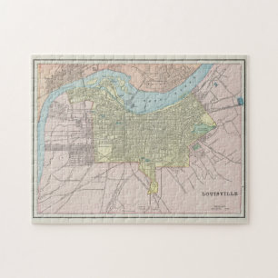 Quebra-cabeça Mapa de Louisville KY (1901)