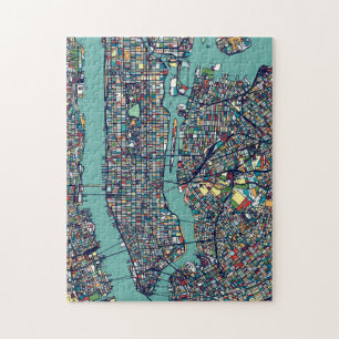 Quebra-cabeça Mapa de Manhattan Nova Iorque