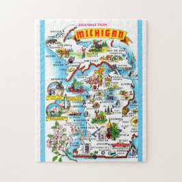 Quebra-cabeça Mapa de Michigan 11x14