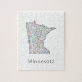 Quebra-cabeça Mapa de Minnesota
