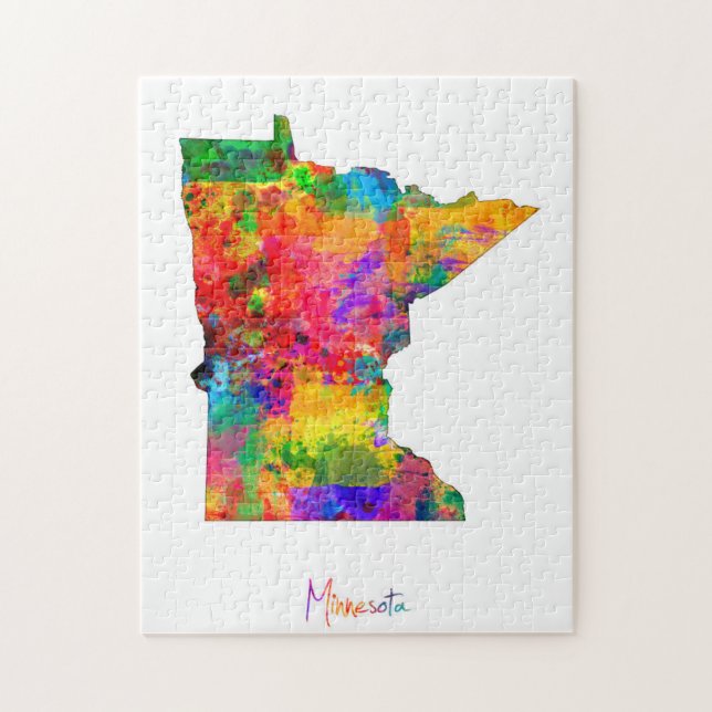 Quebra-cabeça Mapa de Minnesota (Vertical)