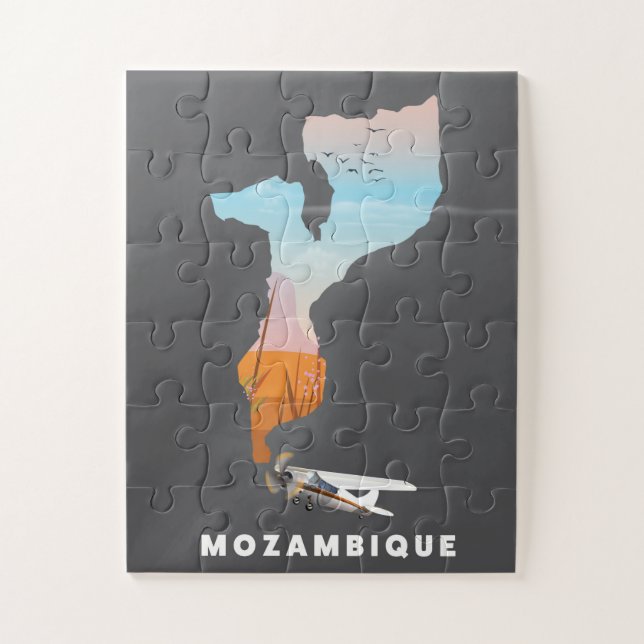 Quebra-cabeça Mapa de Moçambique (Vertical)