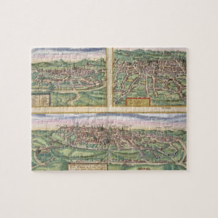 Quebra-cabeça Mapa de Montpellier, excursões, e de Poitiers, 'd