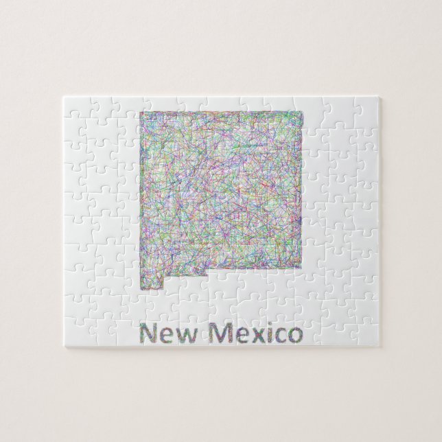 Quebra-cabeça Mapa de New mexico (Horizontal)