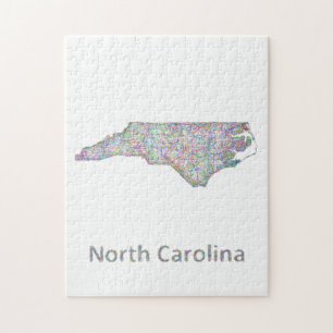 Quebra-cabeça Mapa de North Carolina