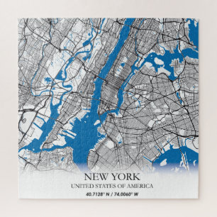 Quebra-cabeça Mapa de Nova York NY EUA para Viagem dos Estados U