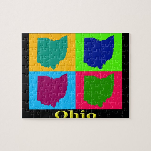 Quebra-cabeça Mapa de Ohio (Horizontal)