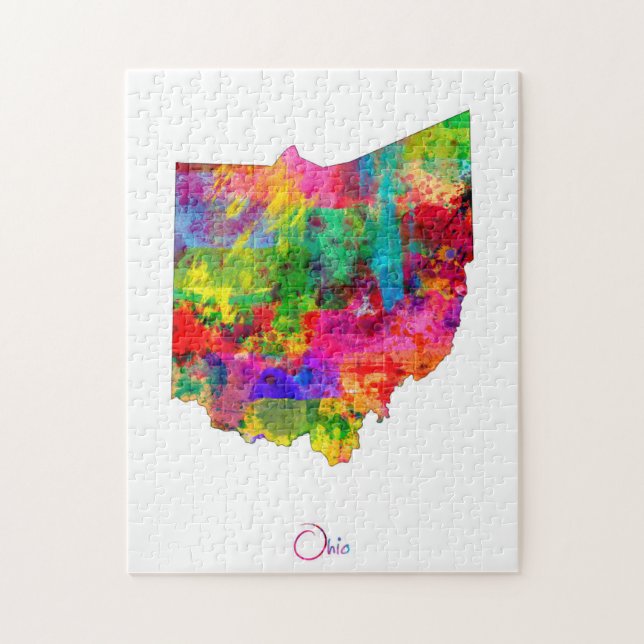 Quebra-cabeça Mapa de Ohio (Vertical)
