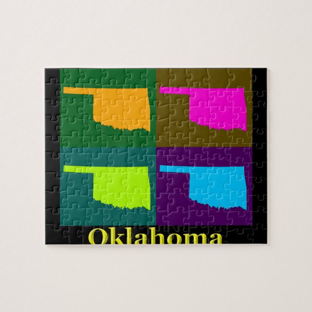 Quebra-cabeça Mapa de Oklahoma (Horizontal)