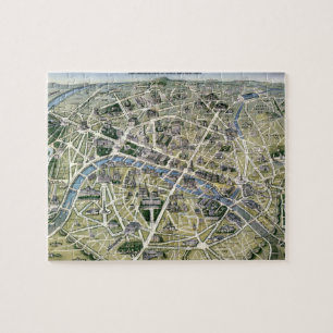 Quebra-cabeça Mapa de Paris durante o período dos Grands