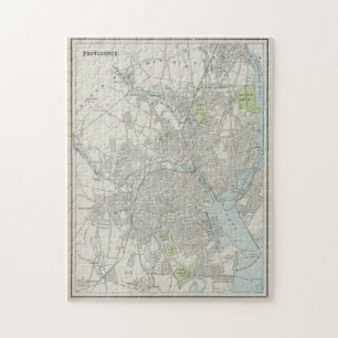 Quebra-cabeça Mapa de Providence Rhode Island (1901)