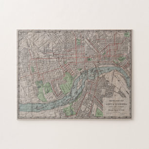 Quebra-cabeça Mapa de Richmond VA (1914)