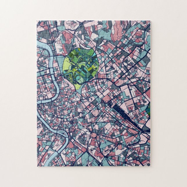 Quebra-cabeça Mapa de Roma Italia (Vertical)