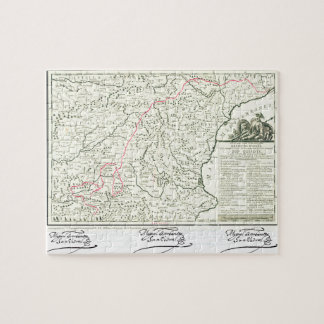 Quebra-cabeça Mapa de rota de Don Quixote - assinatura de