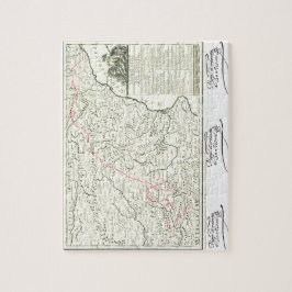 Quebra-cabeça Mapa de rota de Don Quixote - assinatura de