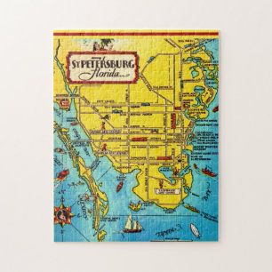 Quebra-cabeça Mapa de São Petersburgo 11x14