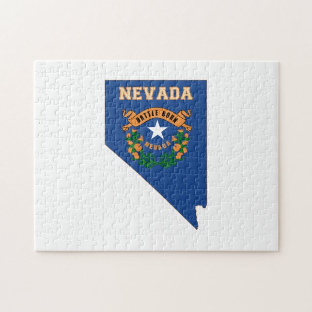 Quebra-cabeça Mapa de Sinalizador do Estado de Nevada (Horizontal)